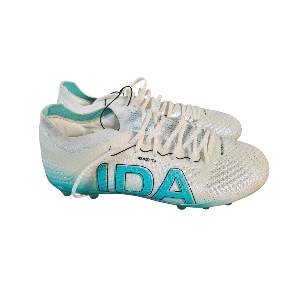 Ida Sports Valkyrie Soccer Cleats Womens 9 White Teal NEW